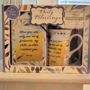 Daily Blessings Tea, Mug & Plaque Set